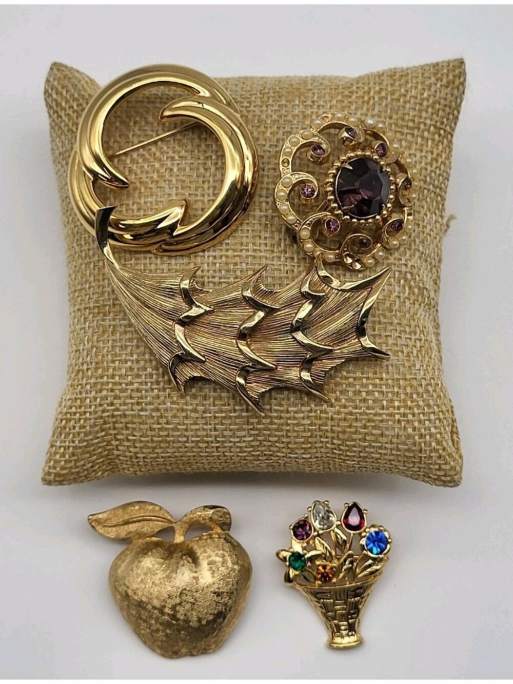 Vintage Signed Brooch pin Lot Coro Monet Estate Collection